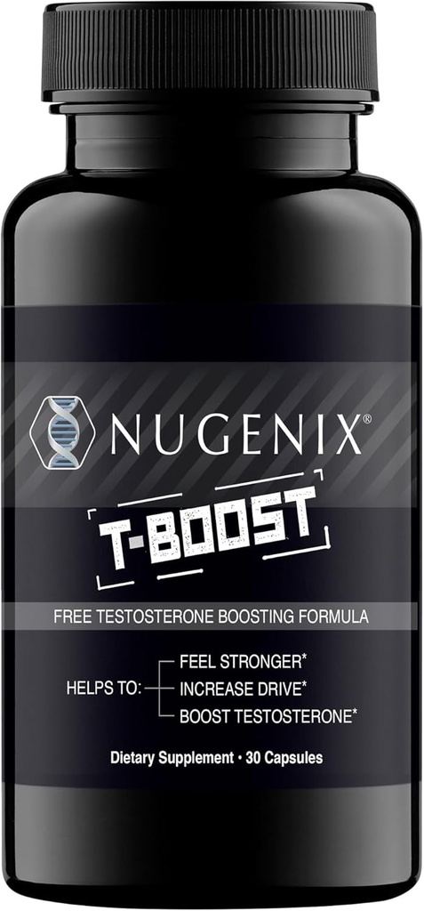 Nugenix T Boost - Suplemento de Booster de Testosterona Libre para Hombres, 30 Cuenta