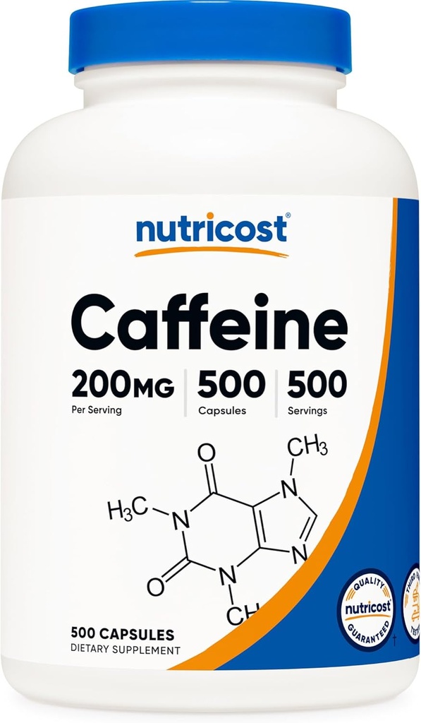 Nutricost Caffeine Pills, 200mg Por Serving (500 Caps)