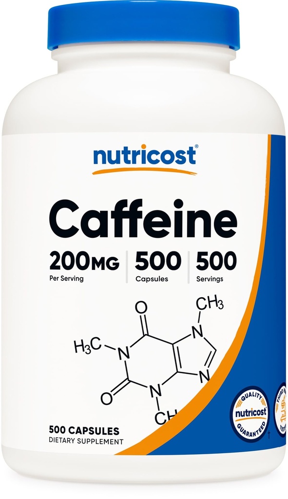 Nutricost Caffeine Pills, 200mg Por Serving (500 Caps)