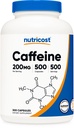 Nutricost Caffeine Pills, 200mg Per Serving (500 Caps)