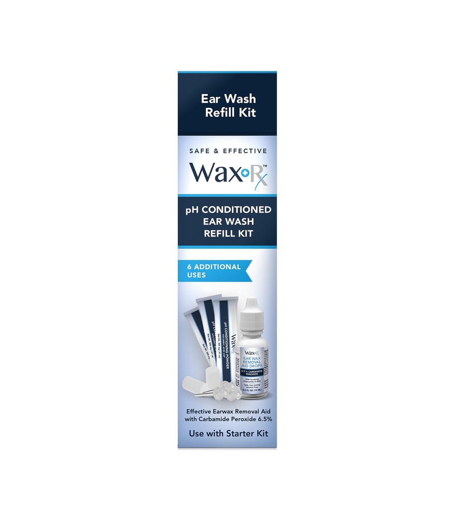 Doctor Easy Wax-Rx Ph Conditioned Ear Wash Refill Kit, 1.7 Ounce