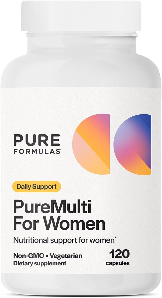 PureFormulas PureMulti for Women - Integral Multivitamin for Women with Essential Nutrients and Herbal Support Womens Daily Multivitamins for Nutritional Support Non-GMO - 120 Capsules