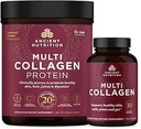 Cápsulas de Collagen de Nutrición Antigua, 90 Cuenta + Pólvora de Proteína Multi Collagen, Desarrollado, 60 Servimientos