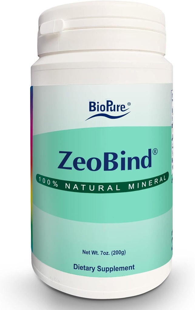 BioPure ZeoBind – 100% Natural Mineral Blend of Clinoptilolite and Mordenite Powder that Detoxes and Cleanses The Body to Support Immunity, Gastrointestinal Health, and Microbiome Balance – 200g