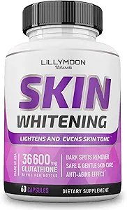 LÍLYMOON Glutathione Whitening Pills Skin Lightening Pills - Skin Whitening Formula - Glutathione Whitening Pills with Vitamin C - Skin Lightener - Dark Spot Remover - Made in USA