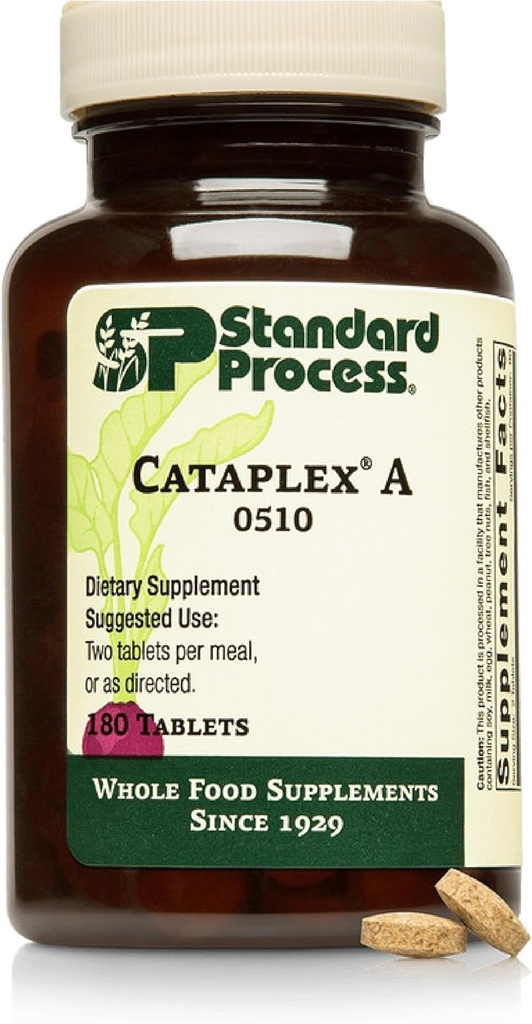 Standard Process Cataplex A - Supports Eye Health & Mucous Membranes - Supports Healthy Vision &amp; Provides Antioxidant Vitamin A - Non-Dairy & Non-Soy - 180 Tablets