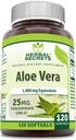 Herbal Secrets Aloe Vera 25 Mg Concentrate 200:1 TENIDO 5000 Mg Equivalente TEN 120 Softgels ← Non-GMO ANTE Gluten-Free TEN Made in USA