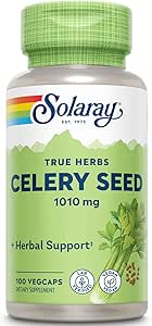 Solaray Celery Seed, 505mg, 100 cápsulas vegetarianas