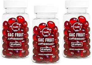 OX HEALTH Super Antioxidant Suplemento TENIDO Gac Super Fruit TEN DHA TENIDO Momordica TENIDO 3-Pack TEN180 Softgels Silencioso Apoyos Saludable Envejecimiento TENIDO Apoyo Inmuno ANTE Antioxidación Avanzada