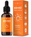 NutraChamps Vitamin D3 K2 Drops, Liquid Vitamin D3 5000 IU & K2 D3 with MK7, Vitamin D Drops for Kids, Bones, Heart & Immune Health, Liquid Vitamin D in MCT Oil for Better Absorption