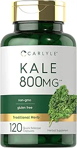 Carlyle Kale Extract 800mg ← 120 Capsules ← Non-GMO y Gluten Free