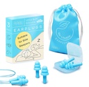 Soft Ear Plugs for Sleeping Noise Reduction, Made of Silicone, Suitable for Sleeping & Swimming, Soft Reusable Earplugs for Noise Reduction, Adjustable Size for Concerts & Snoring (3 Pairs)
