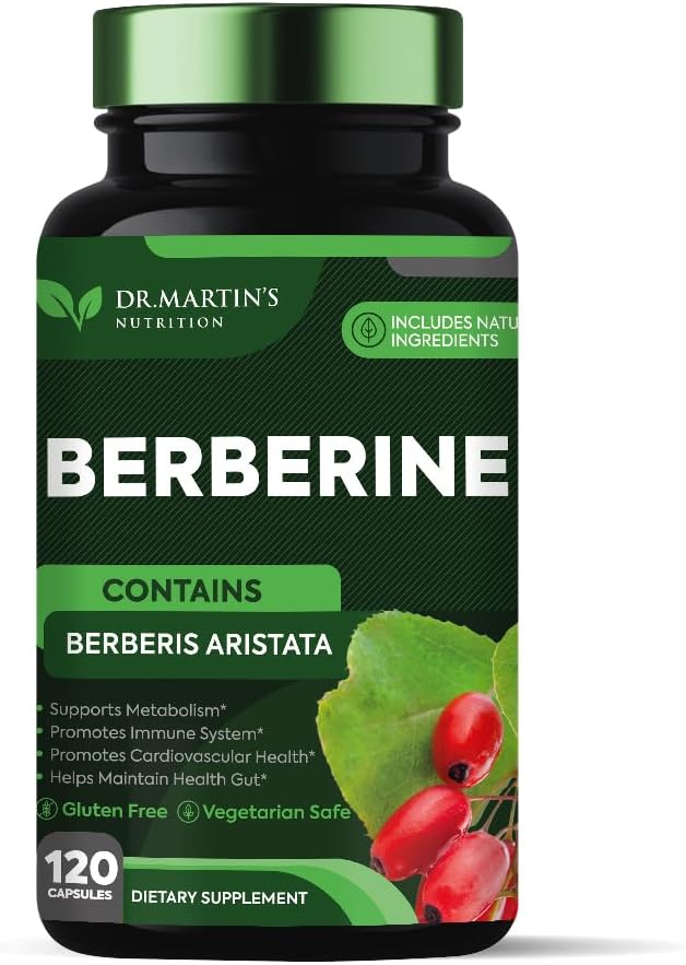 Potent 1200mg Berberine Supplement tención 120 Capsules ← Berberine HCL For Glucose Metabolism ¦ Apoya Healthy Weight Management, Healthy Immune System ← Mejora la salud cardiovascular y gastrointestinal