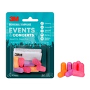 3M Disposable Earplugs Events & Concerts, 4 Pairs (8 Total Plugs), Noise Reduction Rating (NRR) 32 dB, Good Fit, Stays Put, Soft & Smooth Ear Plug Design, Easy To Insert & Remove (EPEC-4BC-SIOC)