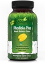 Irwin Naturals Rhodiola-Plus - 75 Liquid Soft-Gels - Ayuda a mantener el equilibrio " Paz de la mente - con L-Theanine, Vitamina D3 " Magnesio - 25 Servimientos