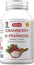 ANDREW LESSMAN Cranberry with D-Mannose - 60 Capsules - Supports Bladder, Kidney and Urinary Tract Health. Concentrado de arándanos estandarizado de alta potencia y D-Mannose. Cápsulas fáciles de absorber