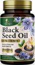 Black Seed Oil Softgels 1000mg - Premium Nigella Sativa Blackseed, Pure Natural Black Cumin Seed Oil & Antioxidant for Skin & Immune Support - Non GMO, Bottled in USA Suplemento - 60 Softgels