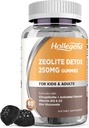 Zeolite Detox for Kids Gummies with Activated Charcoal, Clinoptilolite Zeolite with Vitamin B12 &amp; D3 for Kids &amp; Adults, Chewable Zeolite Supplement for Gut & Immune Support, Blueberry Flavor, 60 Ct