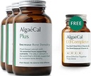 ALGAECAL Plus Bundle - Vitamina D3 completa de 4 en-1 con 16 Nutrientes de Bone-Supporting, con soporte clínico para aumentar la densidad de bonificación &amp; Boost Immune System