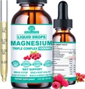 Complejo de magnesio triple, 500 mg de glinato de magnesio, citrato " malate w. Vitamina D3 K2, Formas de Chelated Alta Absorción, Complejo de magnesio líquido w / B6 Zinc para el hueso, sueño, corazón, energía nerviosa