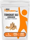 BulkSupplements.com Extract Powder - Tongkat Ali Extract, Tongkat Ali for Men &amp; Women - Gluten Free, 1g per Serving, 250g (8.8 oz) (Pack of 1)
