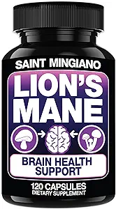 Lion's Mane Mushroom Supplement | 120 Capsules: Alpha Brain Enhancement of Cognitive Clarity, Focus with Our Specialty Blend 4 Mushroom Mycelium Formula