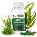 Suplemento de Phytoplankton Omega 3 – Alga de base vegetal cápsulas para energía, enfoque y apoyo celular – Superalimentos veganos para salud cerebral, corazón y piel – 1000 mg – 60 cápsulas veganas