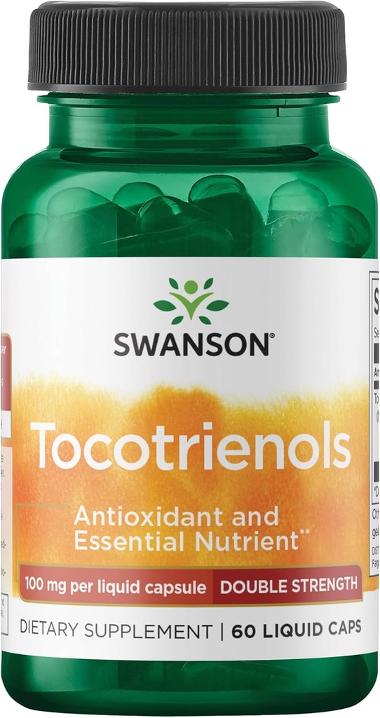 Swanson doble fuerza tocotrienols - Antioxidante - (60 cápsulas líquidas, 100 mg cada uno)
