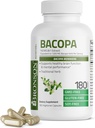 Bronson Bacopa apoya la función cerebral sana y el rendimiento mental, hierba tradicional, no GMO, 180 cápsulas vegetarianas