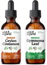 Wild & Organic Ceylon Cinnamon Tincture 2 fl oz & Gymnema Leaf Tincture 2 fl oz