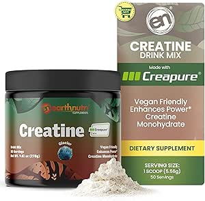 EarthNutri Creatine Monohydrate Powder - Pure Creatine Supplement for Muscle Strength, Strength & Performance - Non-GMO, Sugar-Free, Additive-Free – for Men & Women, Flavored 250g