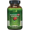 Irwin Naturals Brain Awake RED con Nitric Oxide Booster - 60 Liquid Soft-Gel - Asistencia Brain Health & Optimize Performance - 20 Total Servings