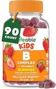 Lifeable Vitamin B Complex for Kids | with VIT C | Great Tasting B Complex Gummies | Vegan Kids B Complex | Energy and Nerve Support | 90 Gummies