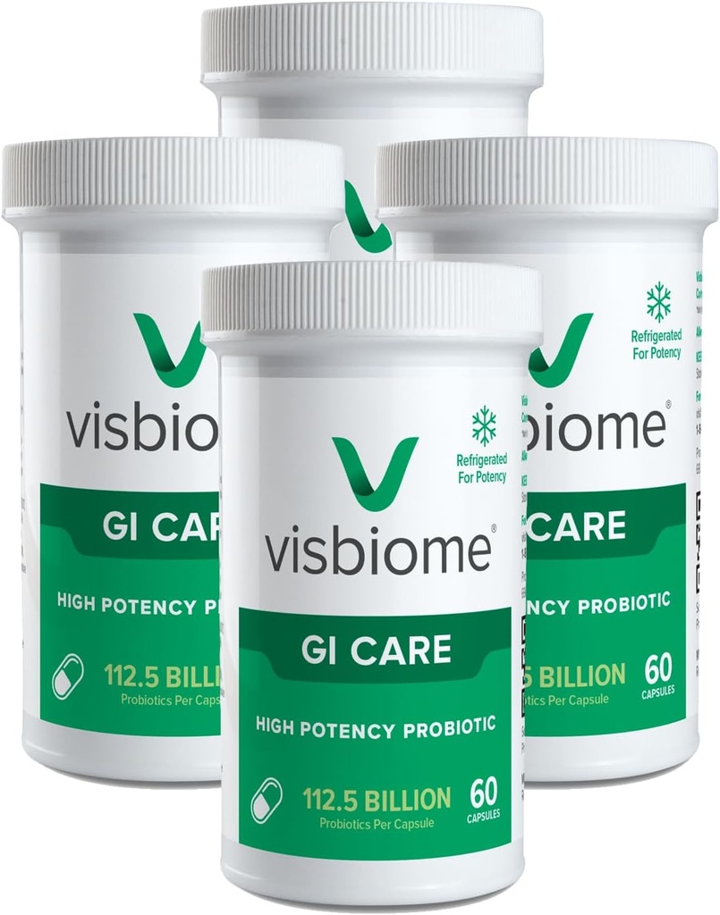Visbiome® GI Care - High Potency Probiotic - 112.5 Billion CFU Live Probiotics, Original De Simone Formulation, Made in USA, 240 cápsulas.