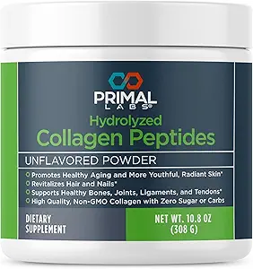 Peptides de colágeno hidrol de Salud Primal - Multi Collagen Blend - Promociona el cabello saludable, uñas, piel, " Juntas - No GMO " Keto Friendly - Polvo de proteína desarmado - 30 Servimientos