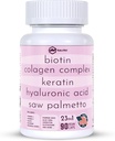 Collagen 1000mg Rhodiola Rosea 2500mg Biotina 10,000mcg, Ácido Hialurónico, Bloqueador DHT, Vitamina C &amp; E, Ácido Fólico, Aloe Vera, Quercetina, Té Verde, Keratina, MSM - 90 Cuenta (90 Cuenta (Pack of 1))