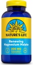 Life Renewing Magnesium Malate 200 mg - One per day - Muscle, Heart, Nerve Health, and Bone Support - Maximum Absorption - Lab Verified - 60-Day Guarantee - 250 Servings, 250 Tablets