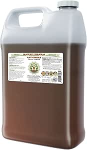 Artichoke Alcohol-Free Liquid Extract, Organic Artichoke (Cynara scolymus) Dried Leaf Glycerite Hawaii Pharm Natural Herbal Supplement 64 oz