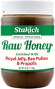 Stakich Royal Jelly, Bee Pollen, Propolis Raw Honey - Pure, Unprocessed, Unheated - 40 Ounce