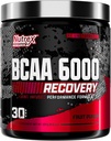 Nutrex Research - BCAA Powder 6000 Amino Acid - 6 Gramos de BCAAs Amino Acids Suplemento para la recuperación posterior del entrenamiento &amp; Crecimiento muscular - Amino Energy Workout Recovery Drink (Fruit Punch - 30 Servings)