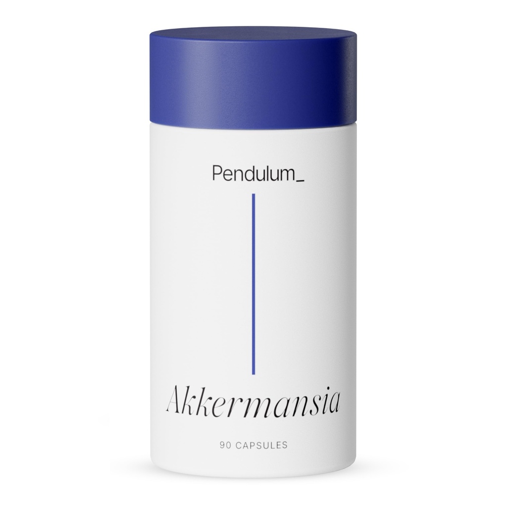 Péndulo Akkermansia Probiótico con fibra prebiótica - Delayed Release Capsules, Third-Party Tested, Authentic 100M AFU Live Strain for Gut Health & GLP-1 Support for Men &amp; Women (90 Capsules, 1-Pack)