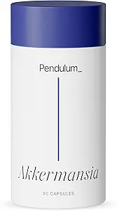 Péndulo Akkermansia Probiótico con fibra prebiótica - Delayed Release Capsules, Third-Party Tested, Authentic 100M AFU Live Strain for Gut Health & GLP-1 Support for Men &amp; Women (90 Capsules, 1-Pack)