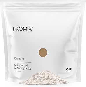 ProMix Nutrition Creatine Monohydrate Powder, Desflavorado - 5g de Creatina Micronizada por Servir - Aumentar la ganancia muscular, Fuerza &amp; Apoyos Recuperación - 180 Servimientos
