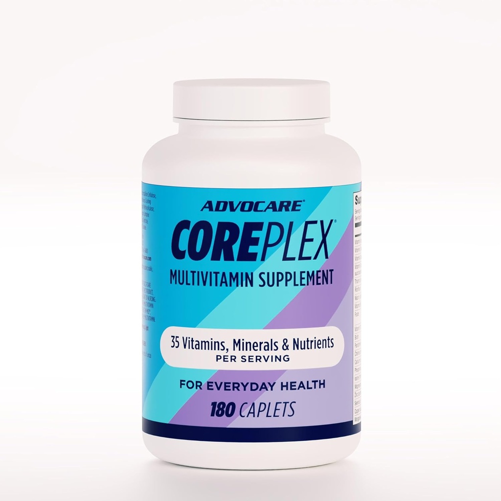 AdvoCare CorePlex - Suplemento diario con vitaminas &amp; minerales - Incluye vitaminas A, C &amp; E - Contiene magnesio, zinc &amp; calcio - 180 caplets