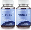 Elementos - Melatonin 10mg Gummies, apoya el sueño relajante, fresa, 60 Conde (antes Revly) (Pack of 2)