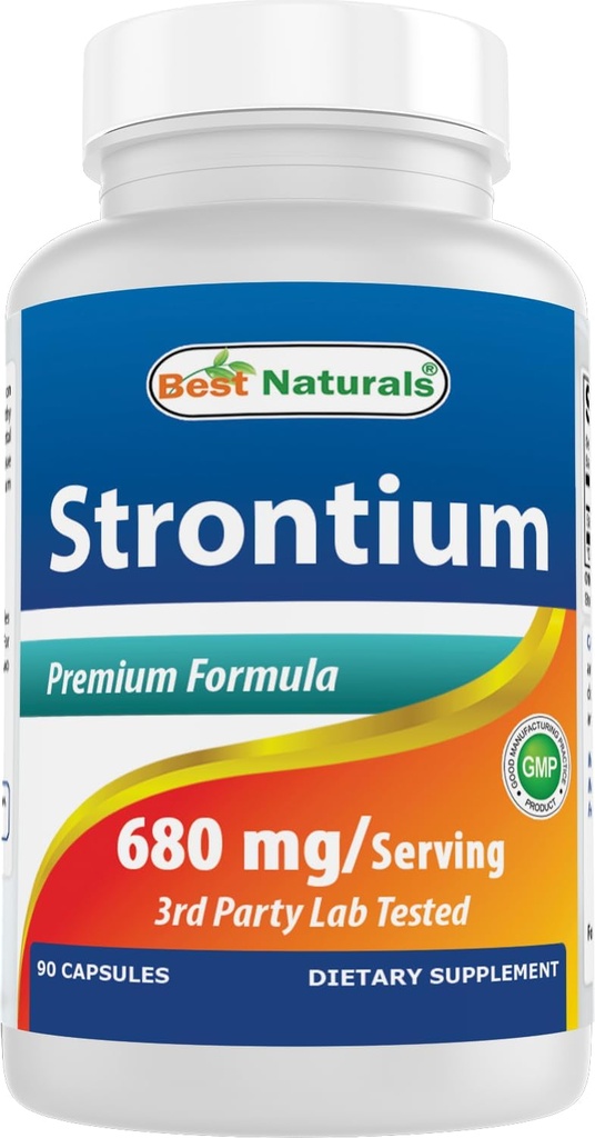 Mejores Naturales Strontium Bone Building Fórmula 680mg/servir 90 cápsulas
