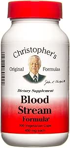 Fórmulas Originales de Christopher Blood Stream Formula - Suplementos de Circulación de Sangre - Apoya Elasticity Vein, Clean &amp; Pure Bloodstream