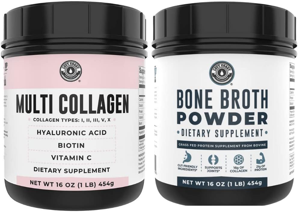 Desempeño de la Costa Izquierda Pura Brota de Bonificación y Multi Collagen Powder para la unión, el pelo, la piel y la bobina Apoyo