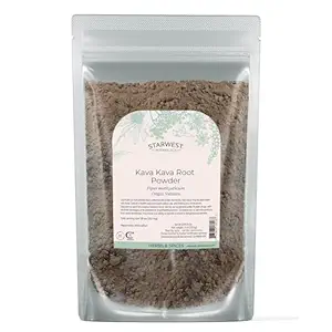 Botánicos Starwest Kava Kava Root Powder - Dried Herb for Tea & Beverages, Promueve la calma, Natural Piper Methysticum, Wildcrafted, Finely Ground, Certified Kosher - 4 oz Pouch