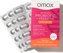 Complejo de Prebióticos y Probióticos de Salud Omax para Mujeres, Equilibrio de PH, Salud de Vag, Urinary Tract, Yeast & BV Prevention, Lactobacillus " Bifidobacterium TEN Vegan, Orgánica, Gluten Free TEN 30 Vege-Capsules